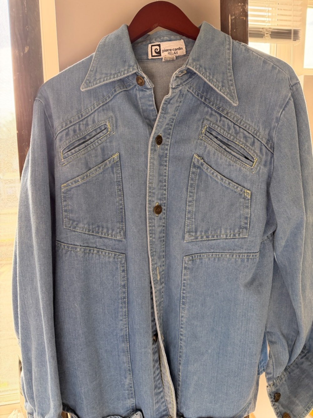 Pierre Cardin Light Wash Denim Shirt Jacket